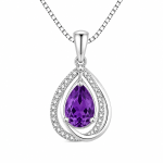 Amethyst Infinity Drop Pendant